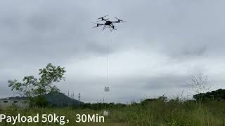 H2200 50kg Payload Takeoff weight 104kg Quadcopter Drone [upl. by Nicki]