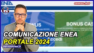 Comunicazione ENEA 2024  Online il NUOVO PORTALE Ecobonus e Bonus Casa [upl. by Leissam]