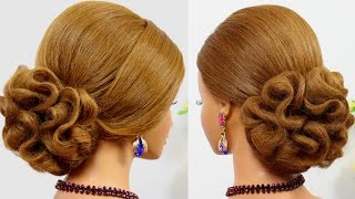 Wedding prom updo Bridal hairstyle for long hair tutorial [upl. by Dugan]