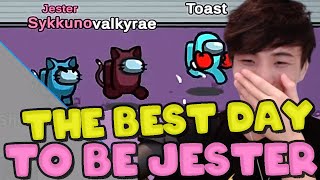 The Best Day To Be Jester for Sykkuno in Among Us ft Toast Valkyrae [upl. by Scharff]