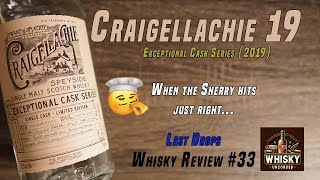 Whisky Review 33 Craigellachie 19  Exceptional Cask  2019  Cask 129  Last Drops [upl. by Zweig935]