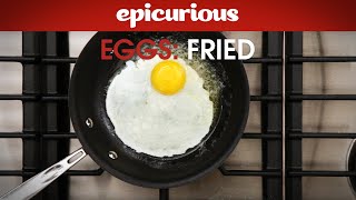 How to Fry an Egg Over Easy  Epicurious Essentials How To Kitchen Tips  Eggs [upl. by Epuladaug21]