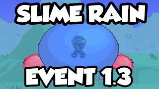 Terraria 13  New Slime Rain Event  Slimes Fall From The Sky Terraria 13 Events [upl. by Haelahk213]