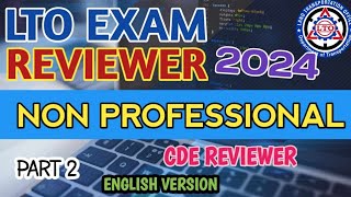 2024 LTO EXAM REVIEWER ENGLISH VERSION Part 2 [upl. by Litton]