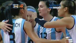 Preolímpico de vóley femenino Argentina vs Perú [upl. by Ivz]