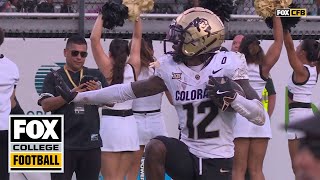 Colorados Travis Hunter hauls in an UNREAL interception strikes Heisman pose [upl. by Chem]