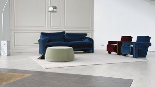 Maralunga Maxi Sofa Blue fabric  CASSINA [upl. by Nahaj]