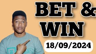 FOOTBALL PREDICTIONS TODAY 18092024 SOCCER PREDICTIONS TODAY  BETTING TIPS footballpredictions [upl. by Nnaeus]