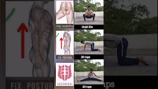 Hip MobilityFix PostureAbs Workout shorts [upl. by Dougald188]