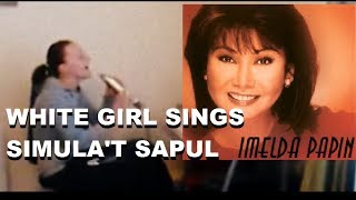 Simulat Sapul Mahal Kita Karaoke by british girl [upl. by Woodall]