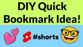 Diy Quick Bookmark Making Idea 🤓💕 shorts [upl. by Saunders]