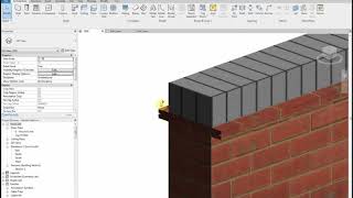 Revit Brick soldier course with tile crease [upl. by Einhoj4]