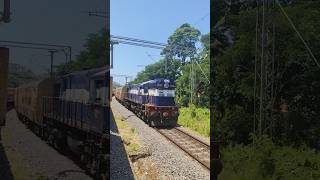 Crossing with legend wdm3d and acknowledgement by technician konkan train railway wdm3d shorts [upl. by Flinn]