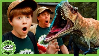 Ranger Aaron amp Ranger LBs Epic Escape from the TRex Box Fort 🦕 TRex Ranch Dinosaur Videos [upl. by Collyer]