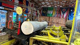 sawing oak horse stall boards amp Happy Veterans Day  485 [upl. by Yssej]