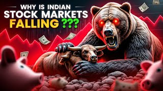 why is Indian stock markets falling  Share market niche kyu jaa raha hai  trading swingtrading [upl. by Kruger779]