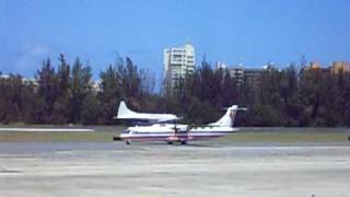 CONVAIR 640 RHOADES AVIATION TAKING OFF SAN JUAN INTL [upl. by Bartley]