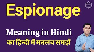 Espionage meaning in Hindi  Espionage ka kya matlab hota hai  daily use English words [upl. by Dupuy]