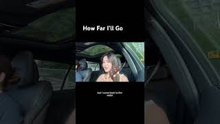 How Far I’ll Go  Moana cover singing disney cover car shorts [upl. by Sire327]