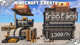 Minecraft Create Iron Farm  Schematic [upl. by Stefanie]