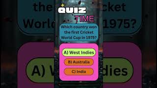 Which country won the first cricket educationalvideo quizshort shorts [upl. by Clari]