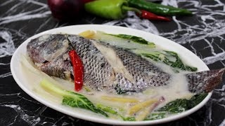 Ginataang Tilapia Recipe  How to cook ginataang tilapia with pechay [upl. by Anitsyrhc549]