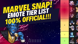 Official Tier List of Marvel SNAP Emotes [upl. by Stoller]