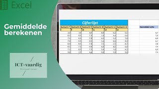 Excel  Gemiddelde berekenen [upl. by Nnaeed]