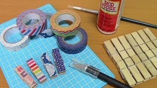 TUTORIAL Washi Tape Clothespins [upl. by Somerville]