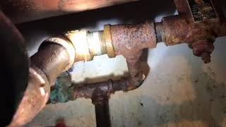 Chilled water pipe leak repair [upl. by Joashus339]