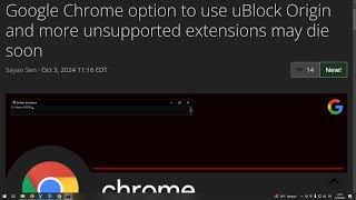 Google Chrome option to use uBlock Origin and more unsupported extensions may die soon [upl. by Aratnahs]