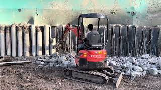 Piling Breaking  SHRINATH EARTHMOVERS  Mini Excavator  Pune Maharashtra [upl. by Shatzer]