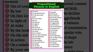 Prepositional Phrases Part 8 spokenenglish learnenglish [upl. by Rainger31]