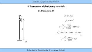 96 Wyznaczenie siły krytycznej  zadanie 3 [upl. by Hgiel]