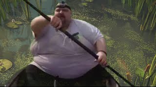 Fat guy singing Moana on canoe in shreks swamp [upl. by Huntlee]