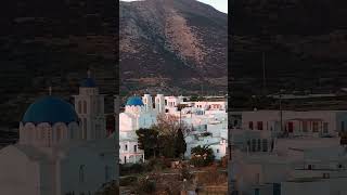 Apollonia greece sifnos cyclades greekislands travel traditional aerialvideography church [upl. by Ianteen344]