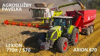 Epická sklizeň I AgroSlužby Pavelka I Claas Lexion 770tt570 I Axion 870 I Annaburger HTS 2216 [upl. by Nonnerb634]