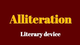 Alliteration in English  Literary device [upl. by Fabio]