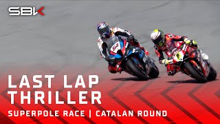 Toprak replicates Rossi in final corner thriller in Superpole Race 🔥  2024 CatalanWorldSBK 🏁 [upl. by Bernadette]