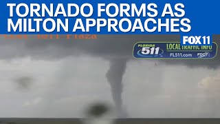 Tornado forms as Florida braces for Hurricane Milton [upl. by Wayne]