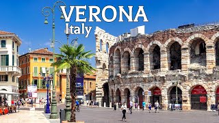 Verona Italy Walking Tour  4K 🇮🇹 [upl. by Naryk]