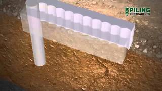 Secant Pile Wall Construction Methodology [upl. by Rinee]