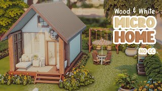 Wood amp White Micro Home ☕ Sims 4 Speed Build [upl. by Wendeline650]