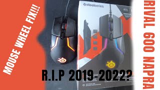 SteelSeries Rival 600 Mouse Wheel FIX   Naprawa Scrolla w Rival 600 [upl. by Remle]