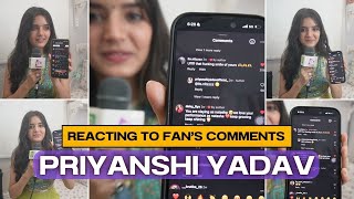 Priyanshi Yadav Reacting to fans Comments  Natasha  Pandya Store [upl. by Nosnek90]