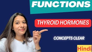 Functions of Thyroid Hormones in Hindi  Thyroid Gland thyroid endocrine [upl. by Haerr302]