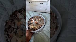 HUGE bucket of coins findingmoney coin coins coinstar fyp grade coins with PCGScoin [upl. by Aseram]