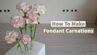 How to Make Fondant Carnations [upl. by Wait203]