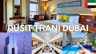 🇦🇪 Dusit Thani Dubai  Hotel and Room Tour 4K  Gerard Travel Vlogs [upl. by Ahsinert]