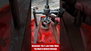 Remember This 3Jaw Puller When You Need to Remove Bearings Easily and Quickly tool diy [upl. by Aonian]